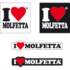 Adesivi quadrati e rettangolari con il logo I LOVE MOLFETTA