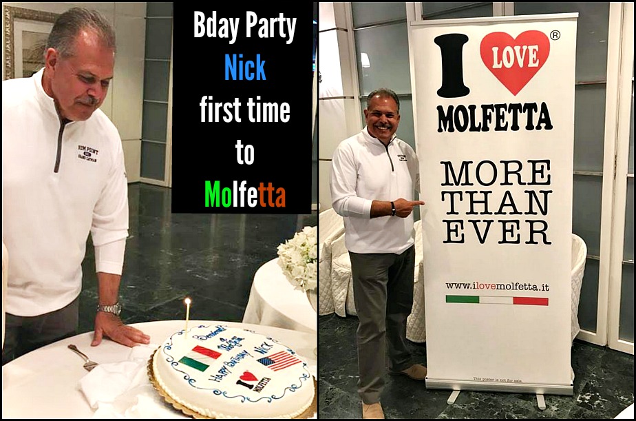 Nato in America festeggia il suo compleanno a Molfetta Nato in America festeggia il suo compleanno a Molfetta