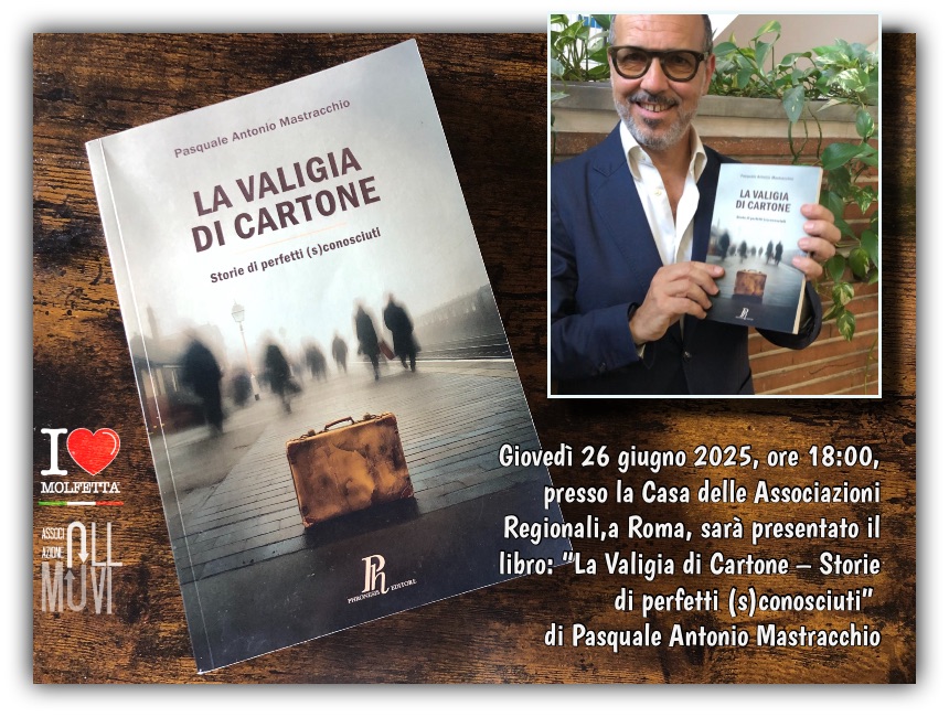 La Valigia di Cartone: A Roma la presentazione del libro che racconta di emigrazione pugliese