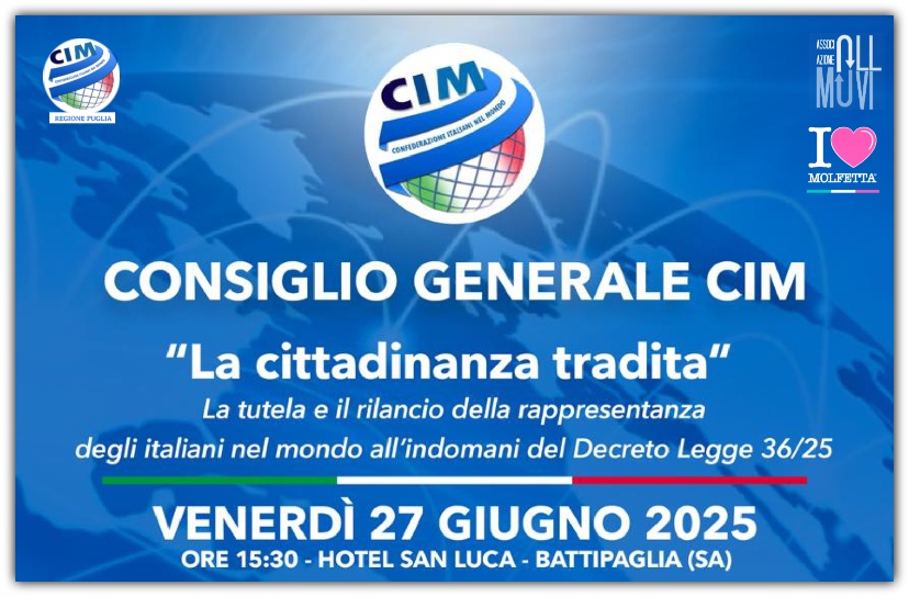 CIM, Confederazione Italiani nel Mondo, Consiglio Generale: la cittadinanza, un ponte tra le generazioni