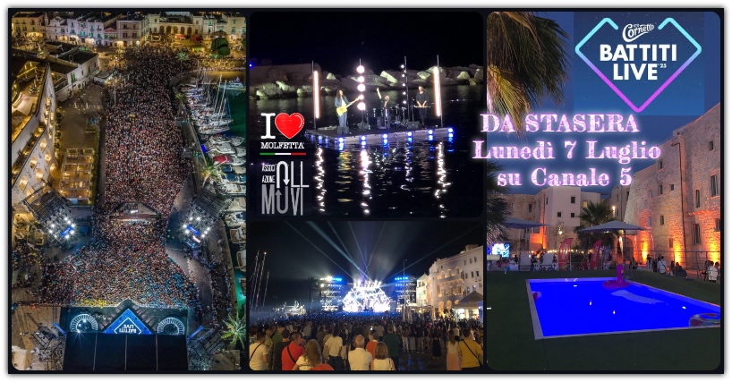 Torna Cornetto Battiti Live: Molfetta protagonista dell estate musicale su Canale 5