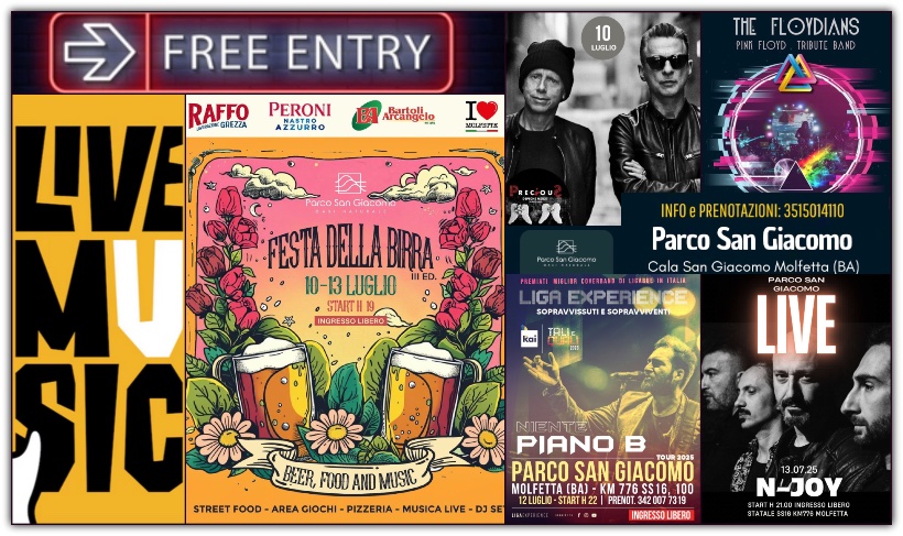 A Molfetta la Festa della Birra al Parco San Giacomo: free entry 