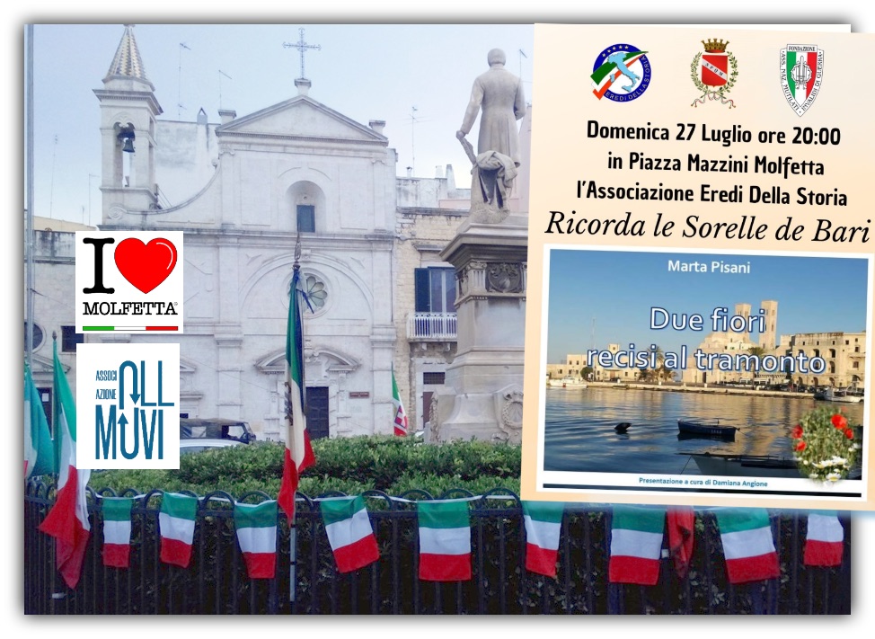 A Molfetta presentazione del libro: Due fiori recisi al tramonto