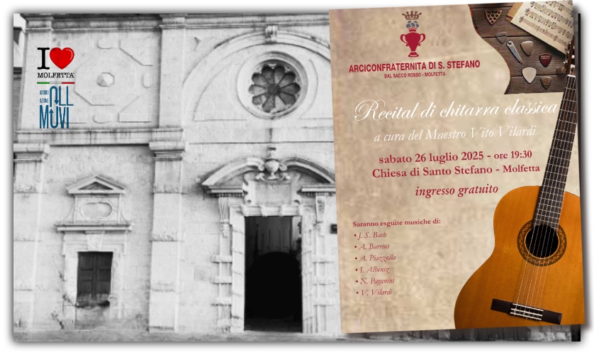  Concerto Gratuito a Molfetta nella Chiesa di S. Stefano