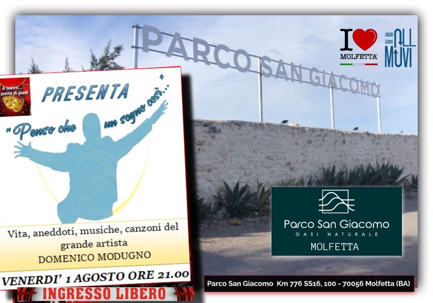 A Molfetta, tutti al Parco San Giacomo, si fa Teatro: Penso che un sogno cosi'...