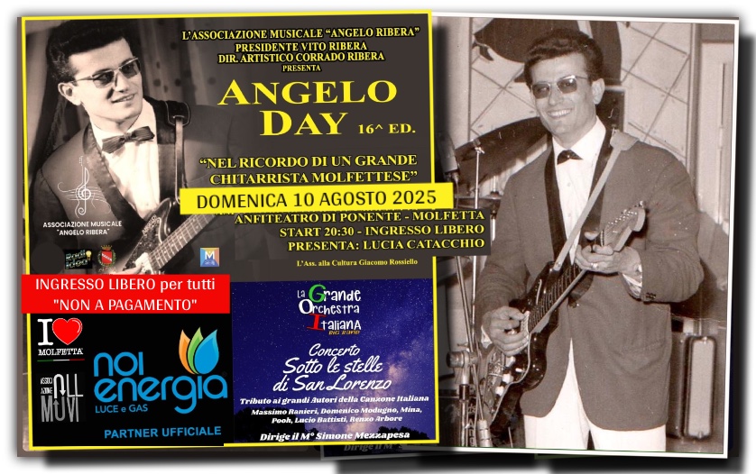 Appuntamento Domenica 10 Agosto a Molfetta: Angelo Day 2025