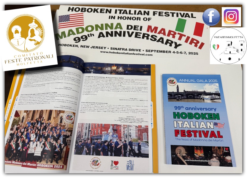 Festa patronale 2025, a Molfetta, il libro con gli auguri da Hoboken