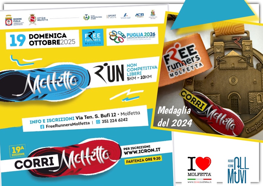 CorriMolfetta 2025 domenica 19 ottobre XIX Edizione