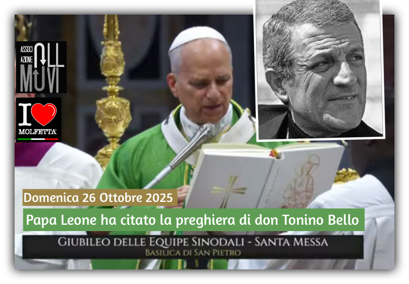 Papa Leone XIV ha citato la preghiera di don Tonino Bello 