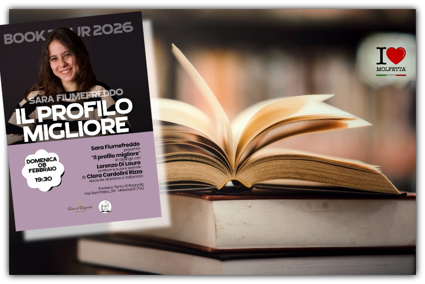 A Manduria la presentazione del libro: Il profilo migliore della molfettese Sara Fiumefreddo