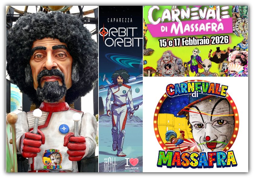 Un capolavoro di cartapesta dedicato a Caparezza: Carnevale Massafra 2026