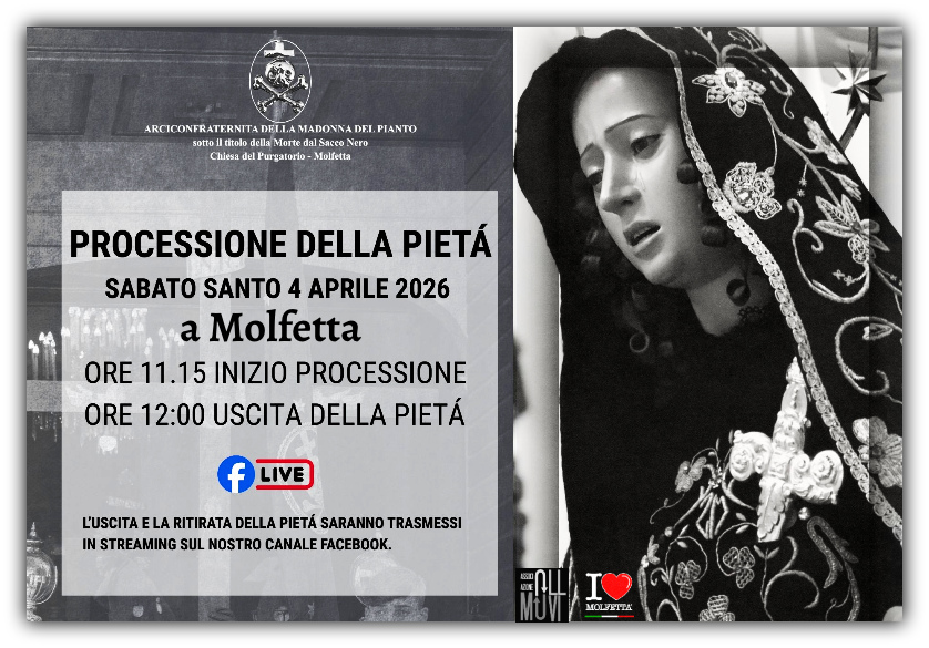 A Molfetta la Processione del Sabato Santo: la Pieta'