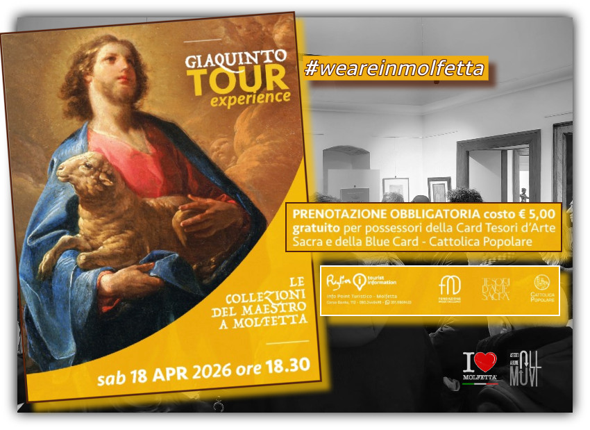 Giaquinto Tour Experience 2026 a Molfetta #savethedate