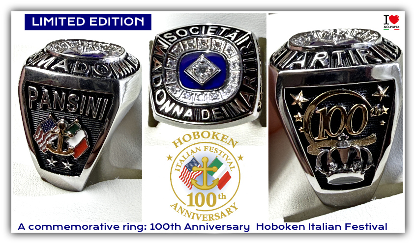 Anello celebrativo simile Super Bowl: 100th Anniversary Hoboken Italian Festival