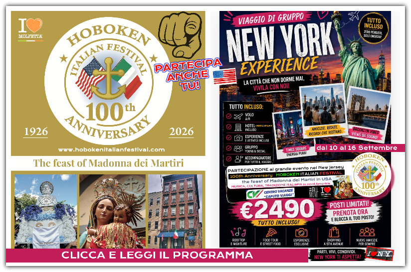 Da Molfetta a New York: un viaggio nel cuore di un sogno lungo 100 anni Da Molfetta a New York: un viaggio nel cuore di un sogno lungo 100 anni
