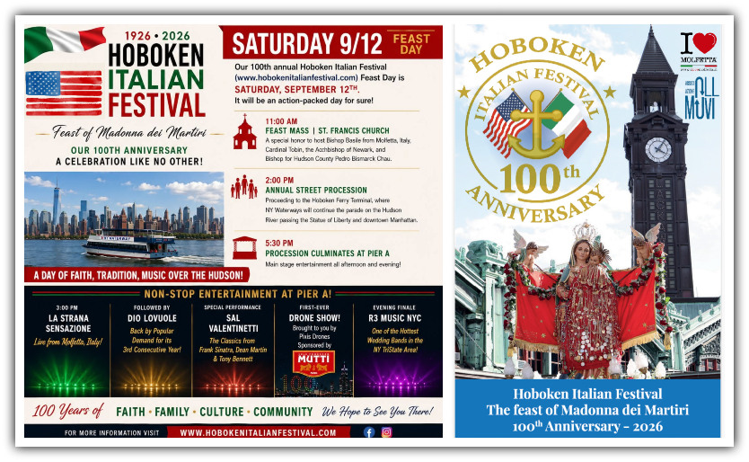 The 100th Anniversary Hoboken Italian Festival is a once-in-a-lifetime experience