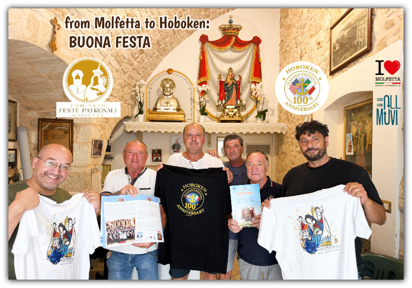 Da Molfetta gli Auguri del Comitato Feste Patronali: Buona Festa 100 anni Hoboken