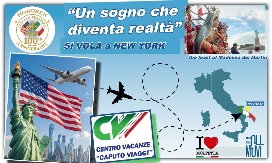 Il sogno americano dei molfettesi che voleranno oltreoceano per i 100 anni di Hoboken Il sogno americano dei molfettesi che voleranno oltreoceano per i 100 anni di Hoboken
