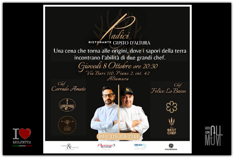 Cena a quattro mani: quando due chef molfettesi trasformano la tradizione in futuro Cena a quattro mani: quando due chef molfettesi trasformano la tradizione in futuro