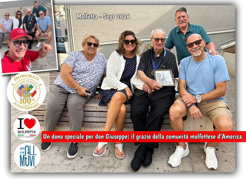 Un dono speciale per don Giuseppe: il grazie della comunita' molfettese in America Un dono speciale per don Giuseppe: il grazie della comunita' molfettese in America