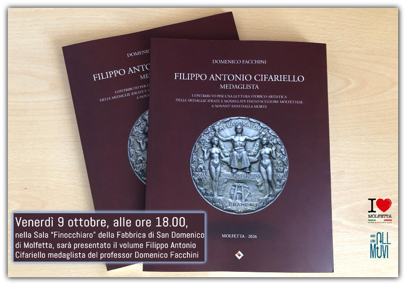 Filippo Cifariello medaglista:  a Molfetta la presentazione della monografia 