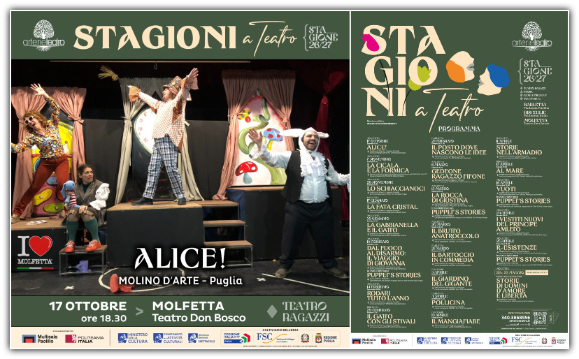 A Molfetta con la magia e il divertimento a Teatro si apre il sipario: ALICE!