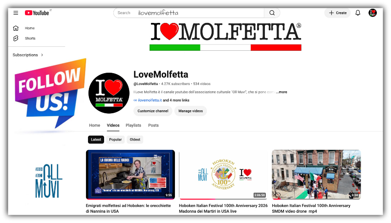 I Love Molfetta: YouTube Channel I Love Molfetta: YouTube Channel