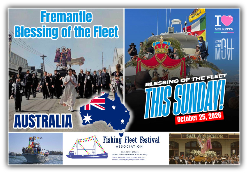 Fremantle celebra la Benedizione della Flotta 2026: la Madonna dei Martiri in Australia Fremantle celebra la Benedizione della Flotta 2026: la Madonna dei Martiri in Australia