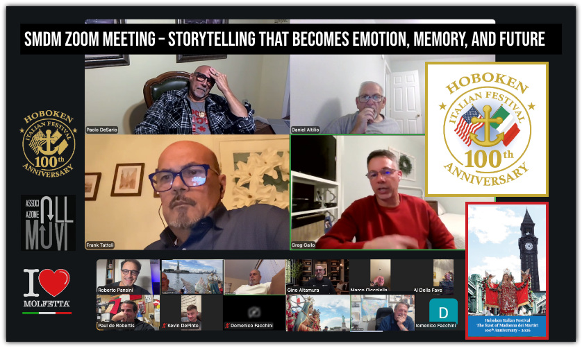 Zoom Meeting SMDM Hoboken: il racconto che diventa emozione, memoria e futuro