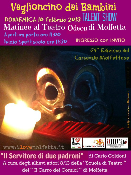 Spettacolo del matin&egrave;e: veglioncino dei bambini - carnevale molfettese