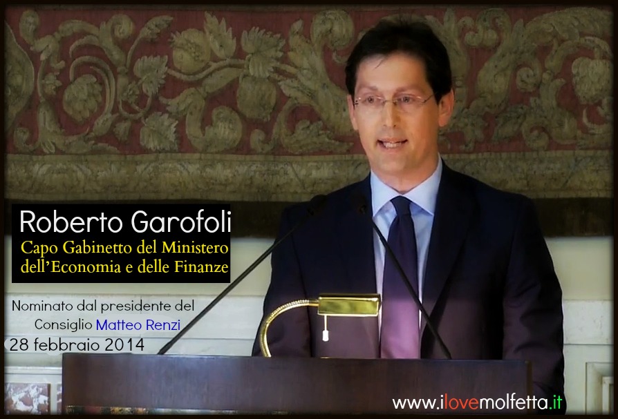 Garofoli: Capo Gabinetto del Ministero dell�Economia e delle Finanze
