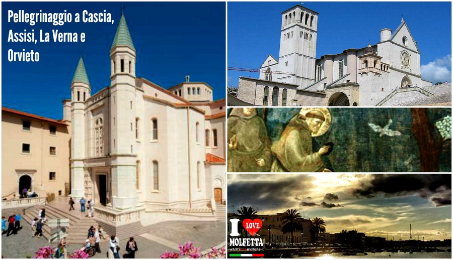 Pellegrinaggio a Cascia, Assisi, La Verna e Orvieto