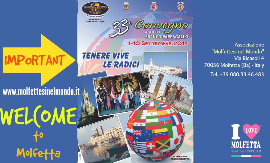 XXXIII&deg; Convegno dei Molfettesi nel Mondo