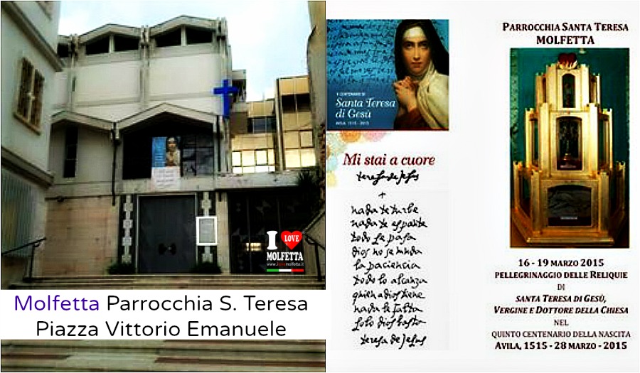 Le Sacre reliquie di Santa Teresa di Ges&ugrave; a Molfetta