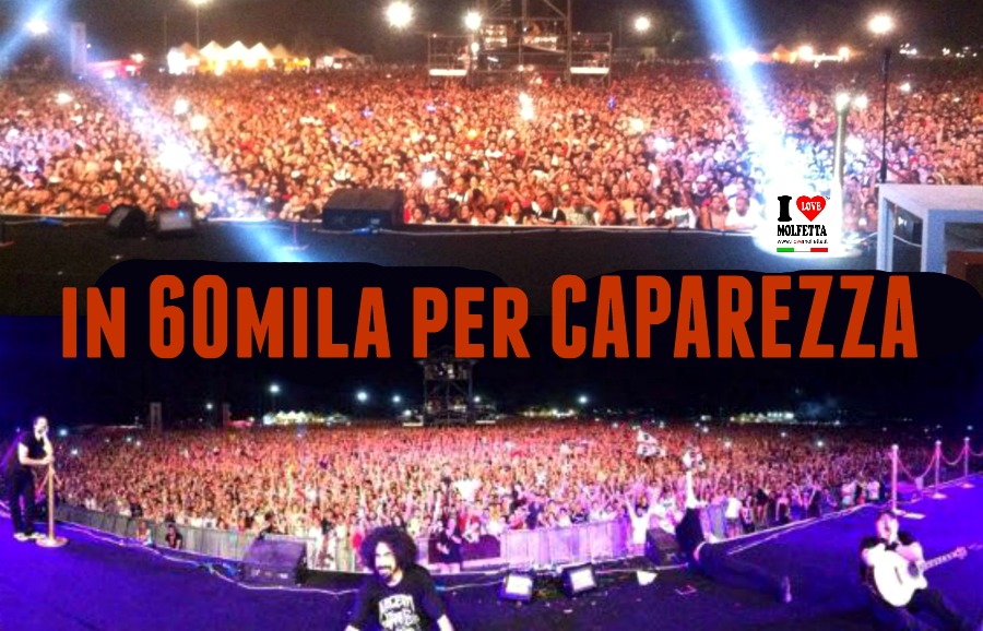 Caparezza in concerto: oltre 60mila presenze