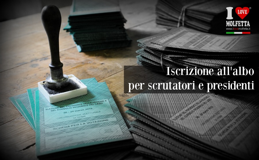 Iscrizione all'albo per scrutatori e presidenti