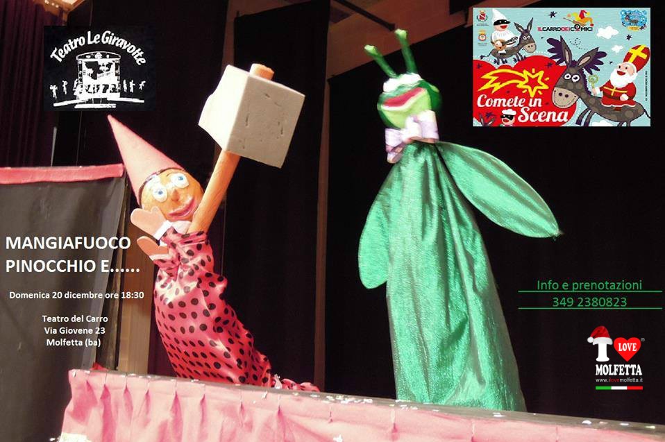 Comete in scena: Pinocchio, Mangiafuoco e ...