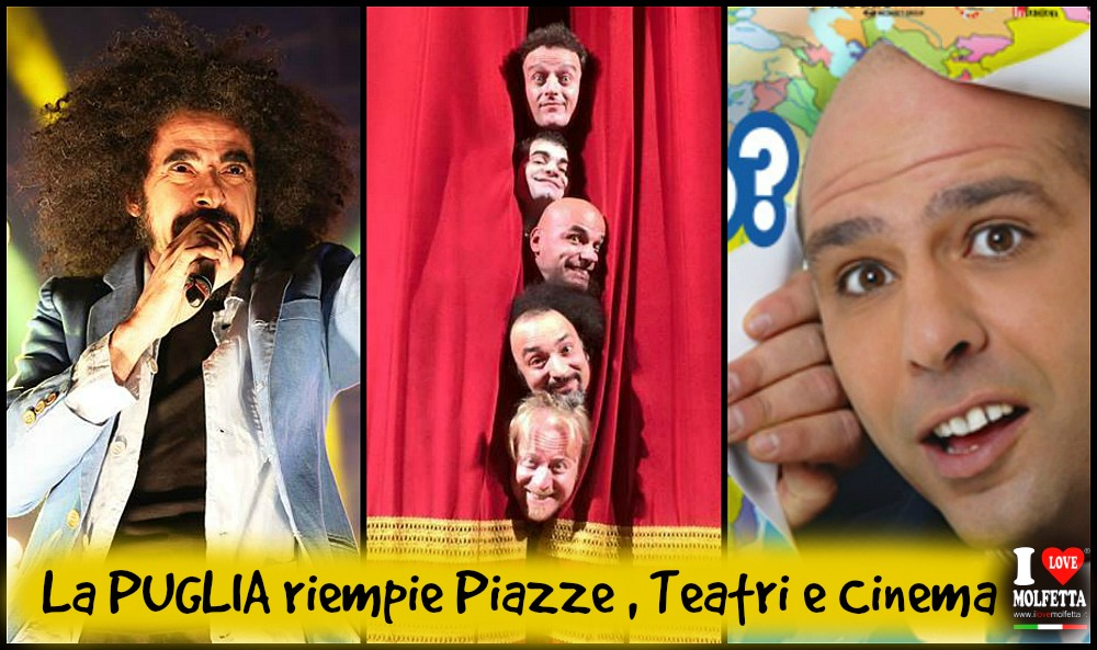 La Puglia riempie piazze, teatri e cinema