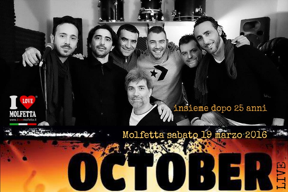 Rock anni 80 degli October: insieme dopo 25 anni