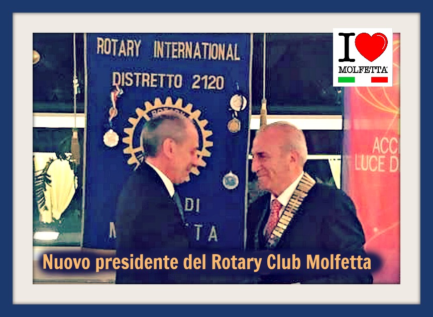 Nuovo presidente del Rotary Club Molfetta: Leonardo De Pinto