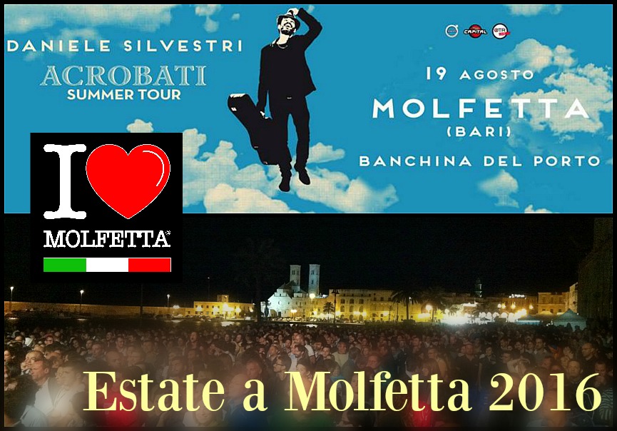 Daniele Silvestri tappa in Puglia, a Molfetta
