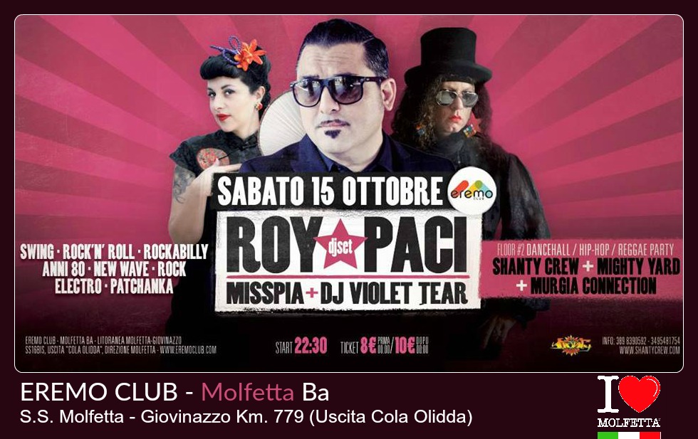 Roy Paci, Dj Violet and MissPia a Molfetta