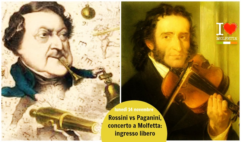 Rossini vs Paganini, concerto a Molfetta: ingresso libero