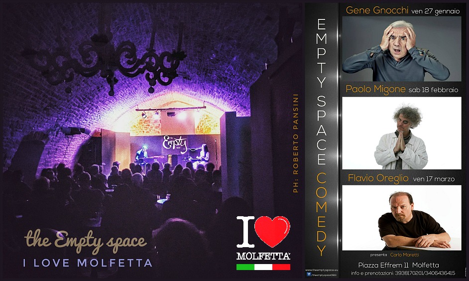 Arrivano a Molfetta: Gene Gnocchi,  Paolo Migone,  Flavio Oreglio