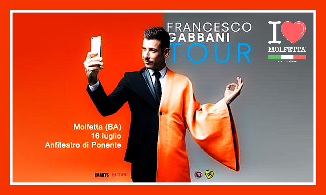 Francesco Gabbani a Molfetta in concerto