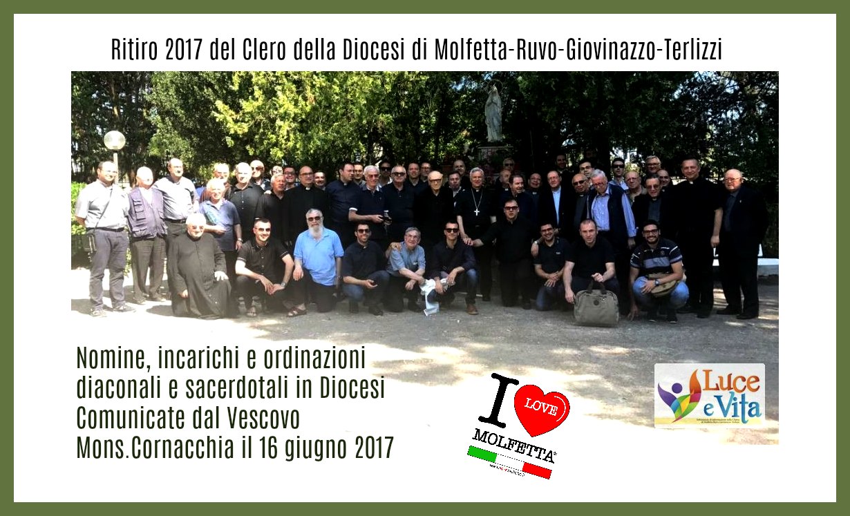 Nuove nomine, incarichi, ordinazioni diaconali e sacerdotali in Diocesi