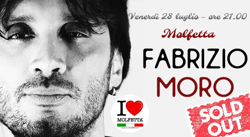 Fabrizio Moro a Molfetta, prima tappa pugliese