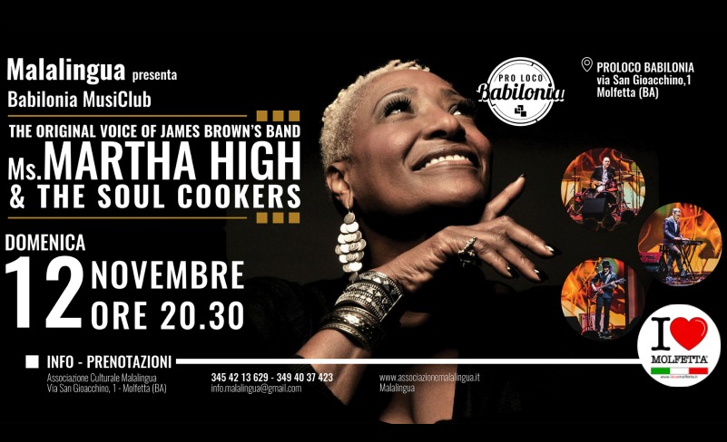 Martha High, from James Brown's Band, to Molfetta