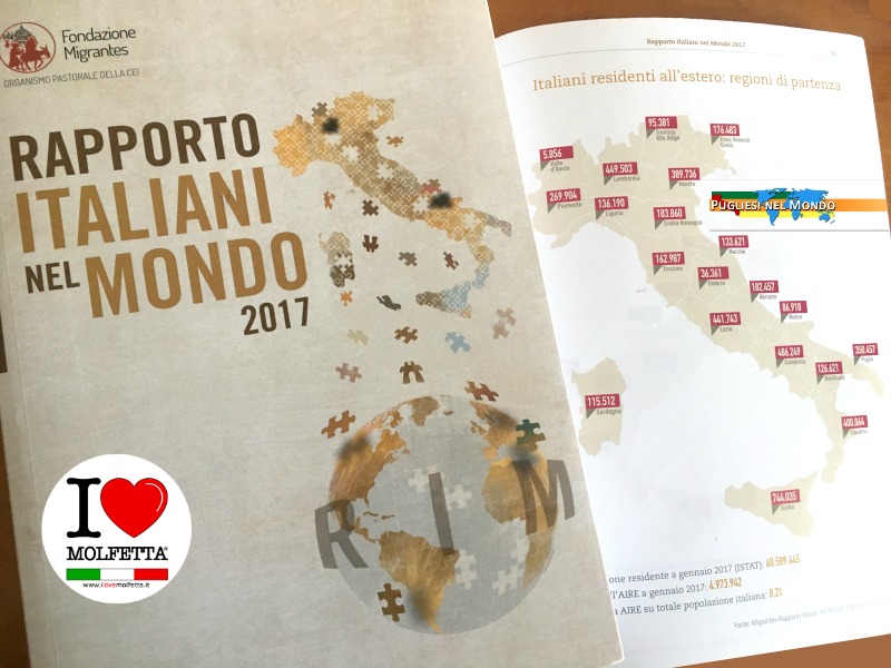 Rapporto Italiani nel Mondo 2017: dalla Puglia, da Molfetta