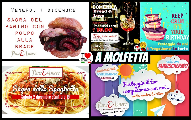 A Molfetta panino con Polpo alla brace, spaghetti, happy hour